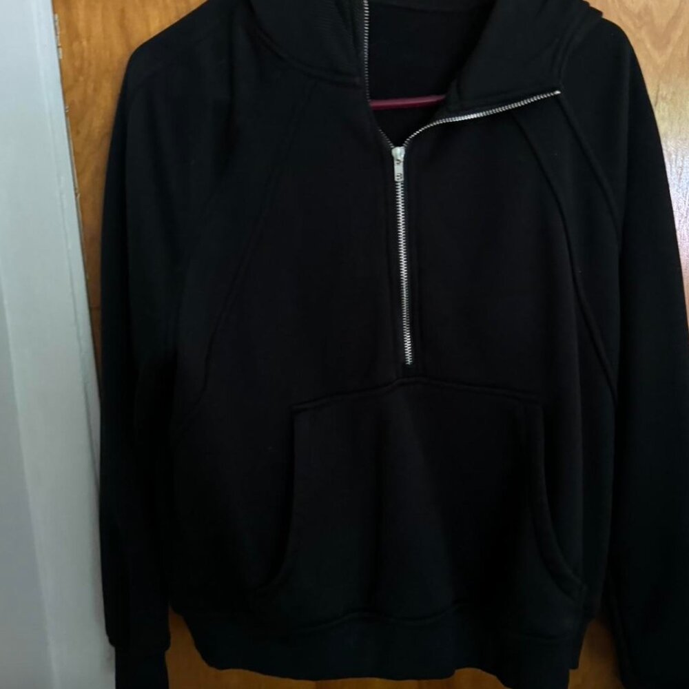 Shein large black quarter zips